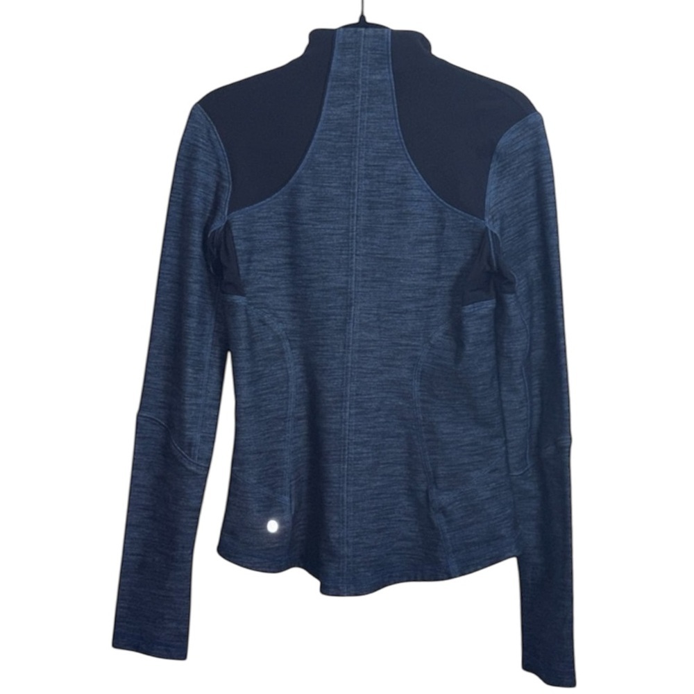 LULULEMON Forme Jacket Zip - Inkwell Slub Denim Blue EUC - Size 6 - Picture 2 of 5